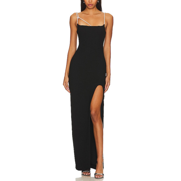 button down black maxi dress Black Button Halter Maxi Dress